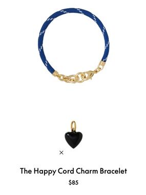Roxanne Assoulin The Happy Cord Charm Bracelet Blue/Black